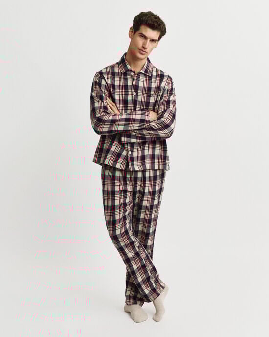 Flannel Checked Pajama Set Gift Box