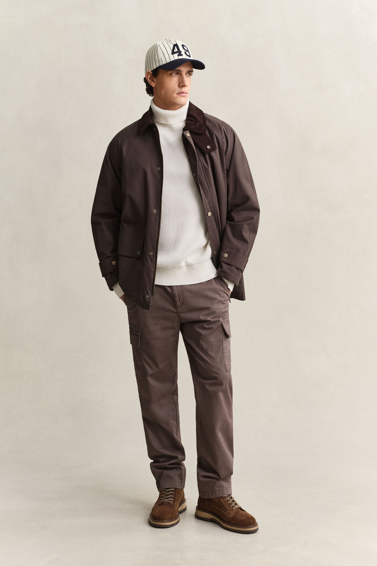 Cotton Merino Turtleneck — CREAM