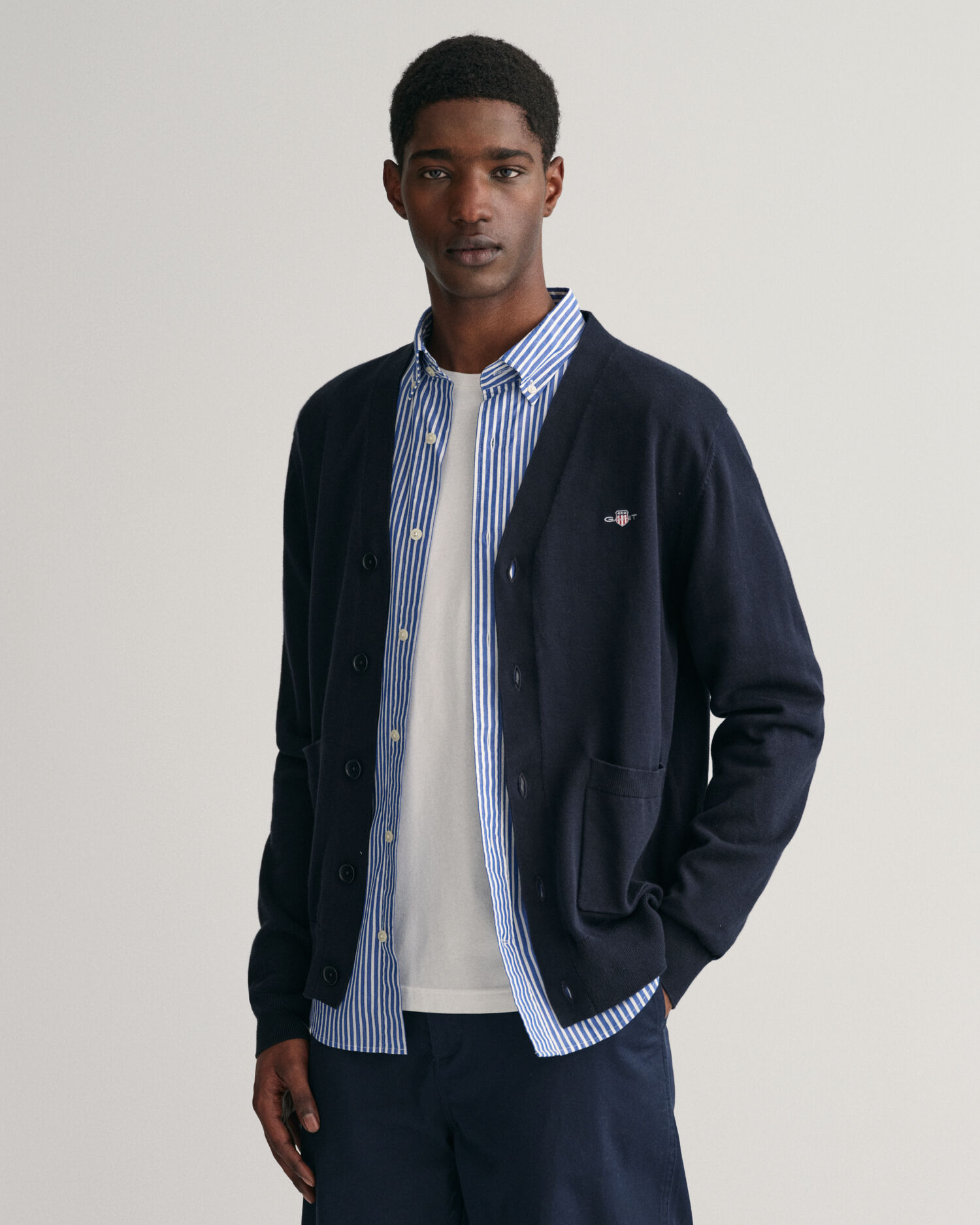 Classic Cotton V-Neck Cardigan - GANT