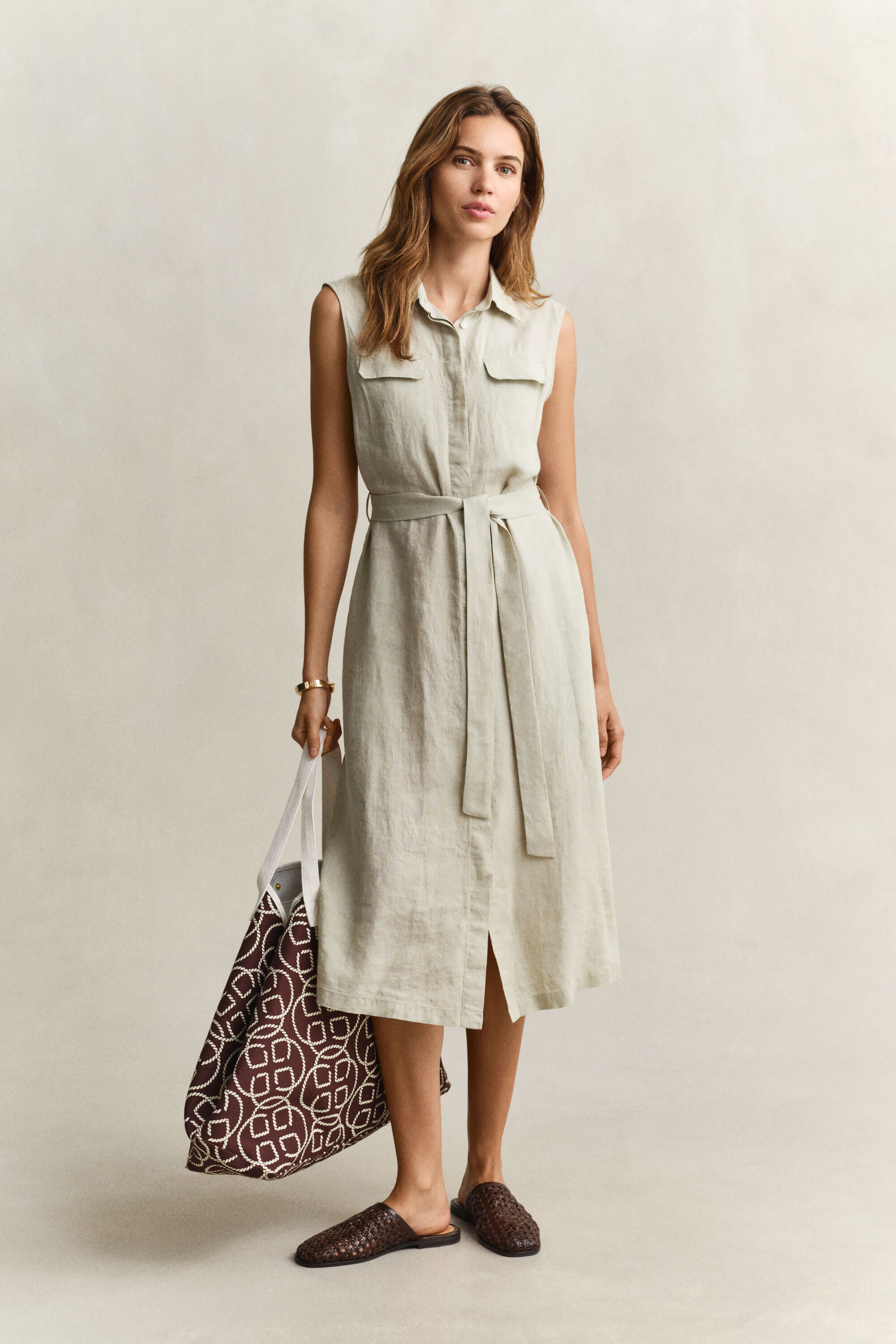 Sleeveless Linen Dress