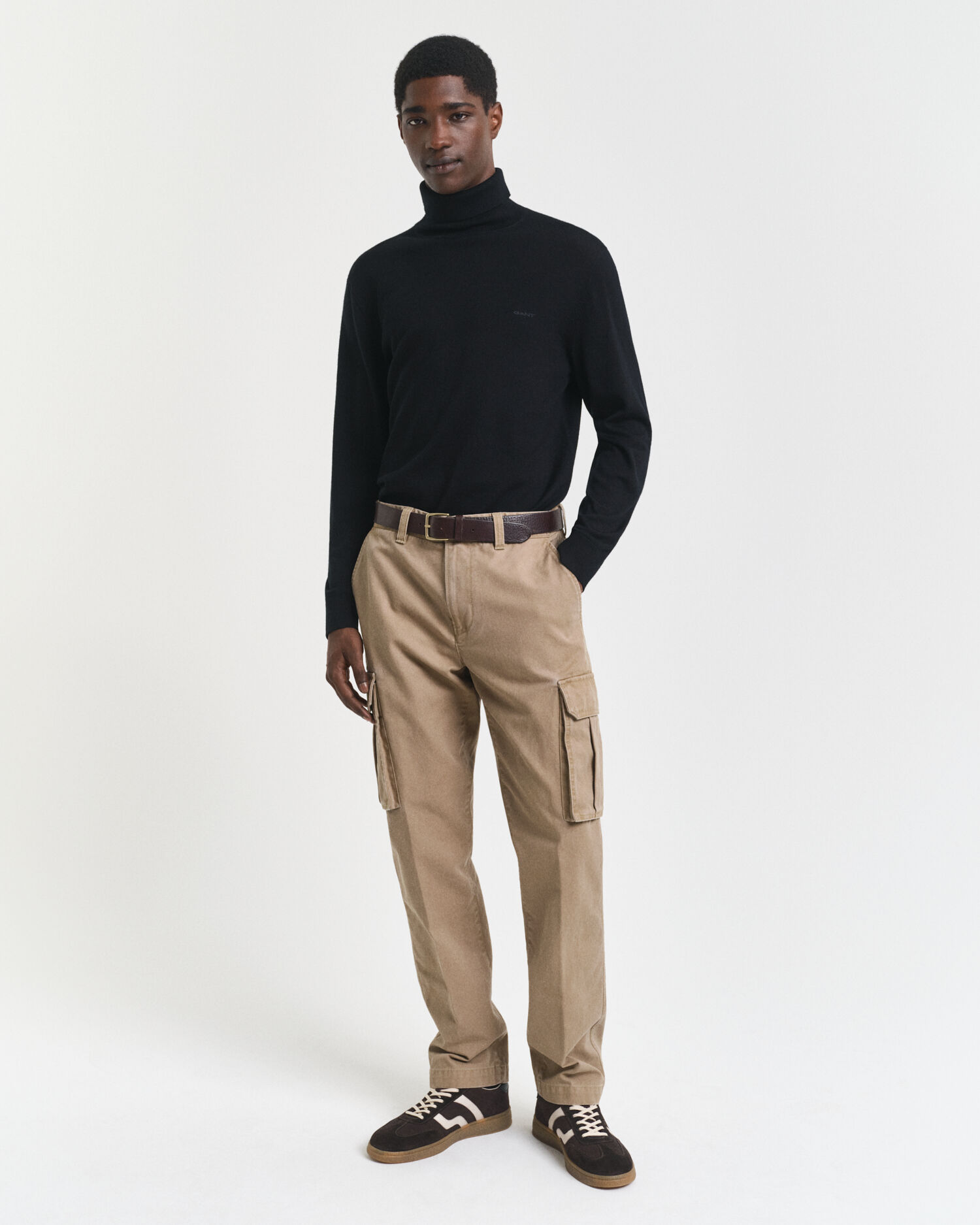Regular Fit Cotton Twill Cargo Pants