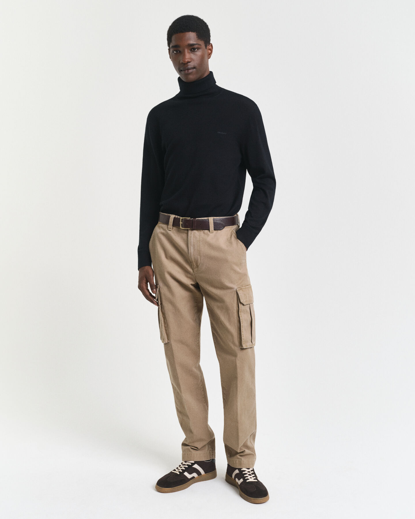 Regular Fit Cotton Twill Cargo Pants