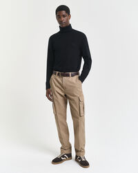 Regular Fit Cotton Twill Cargo Pants