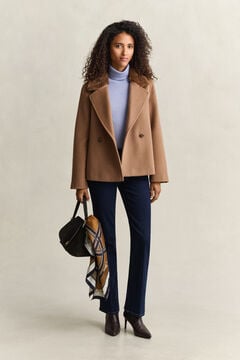 Faux Fur Collar Jacket — WARM KHAKI 6
