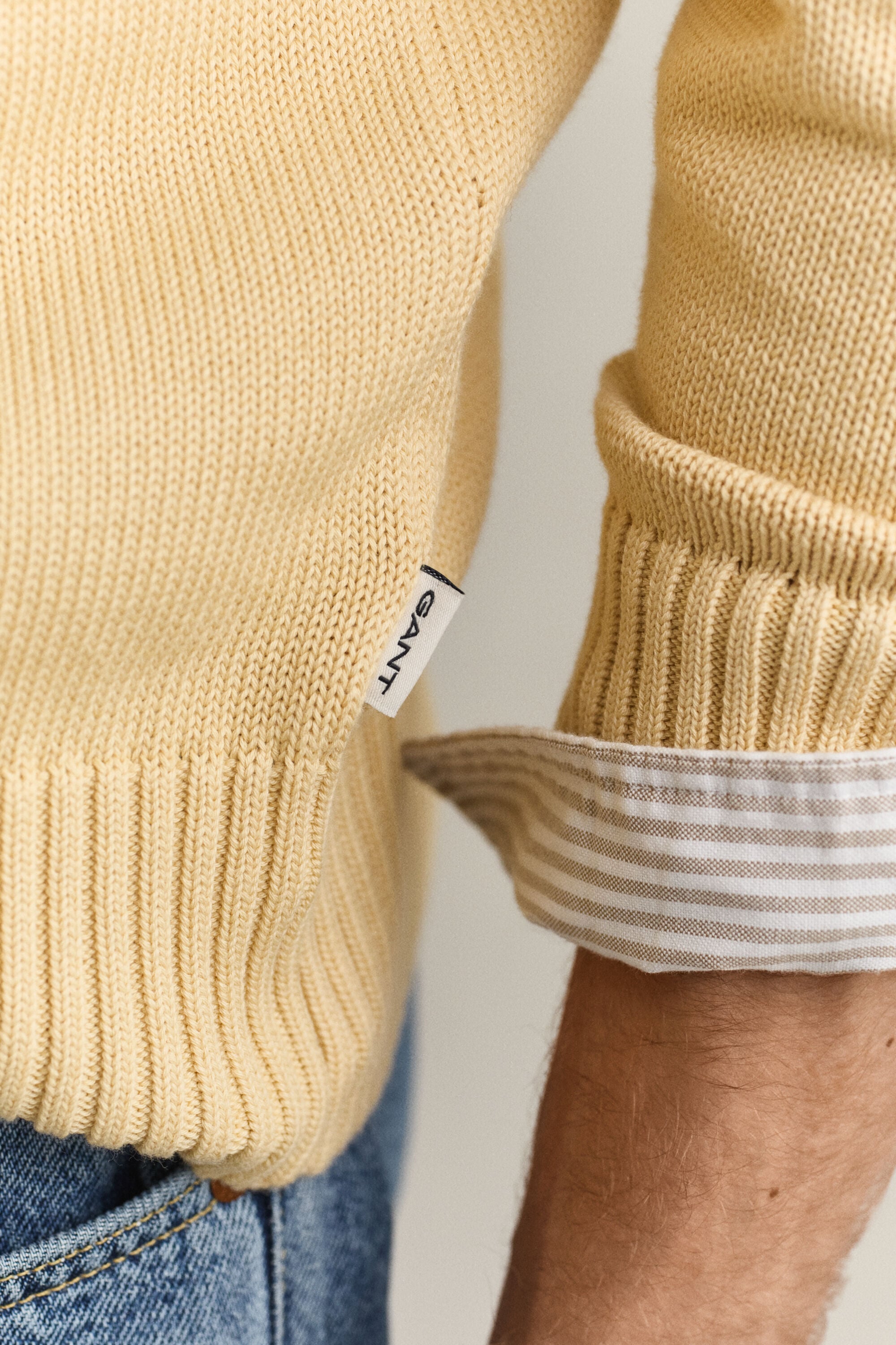 Supima Cotton Buttoned Neck Sweater