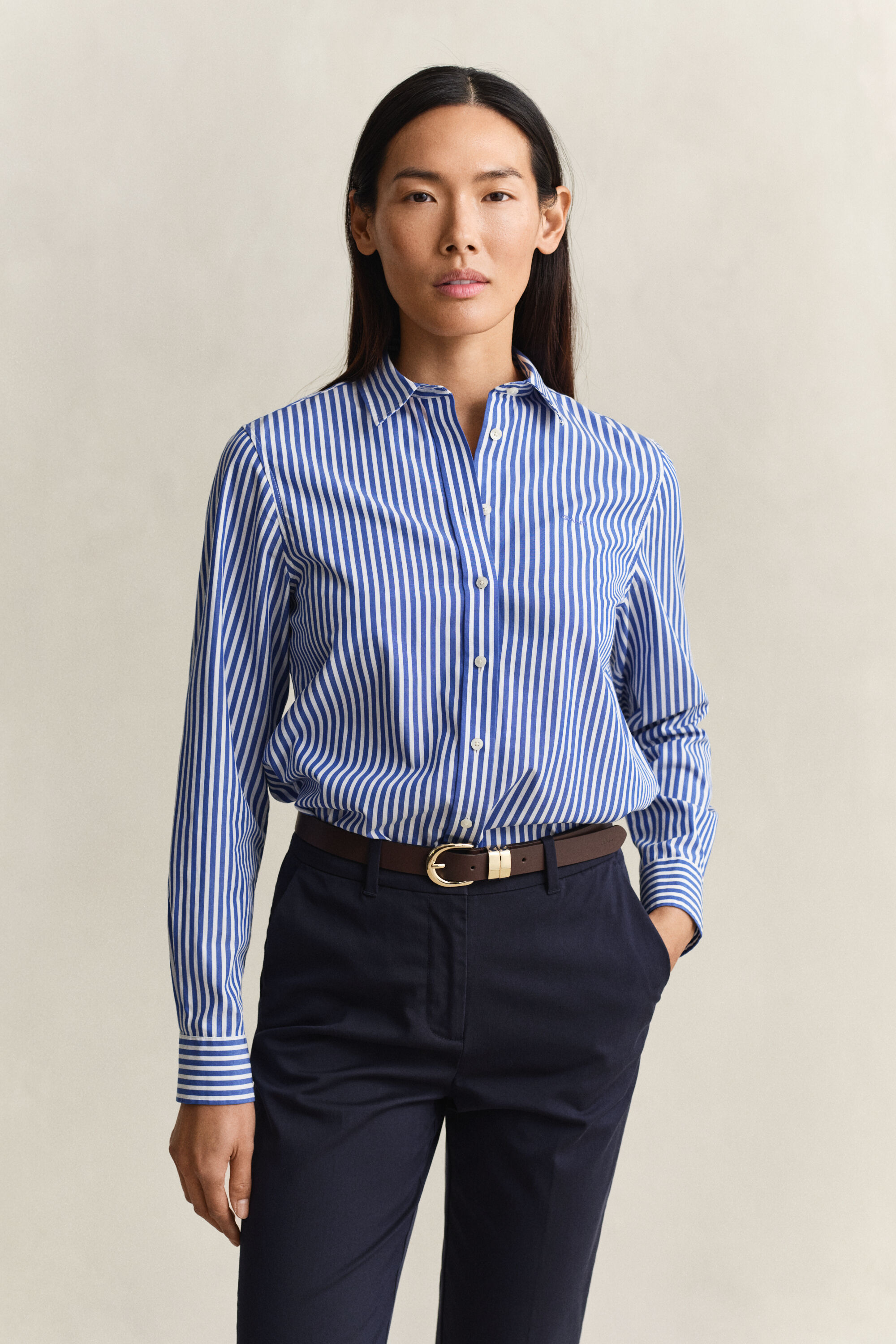 Regular Fit Classic Striped Poplin Shirt