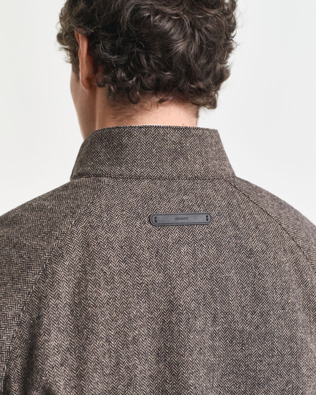 Wool Blend Harrington Jacket