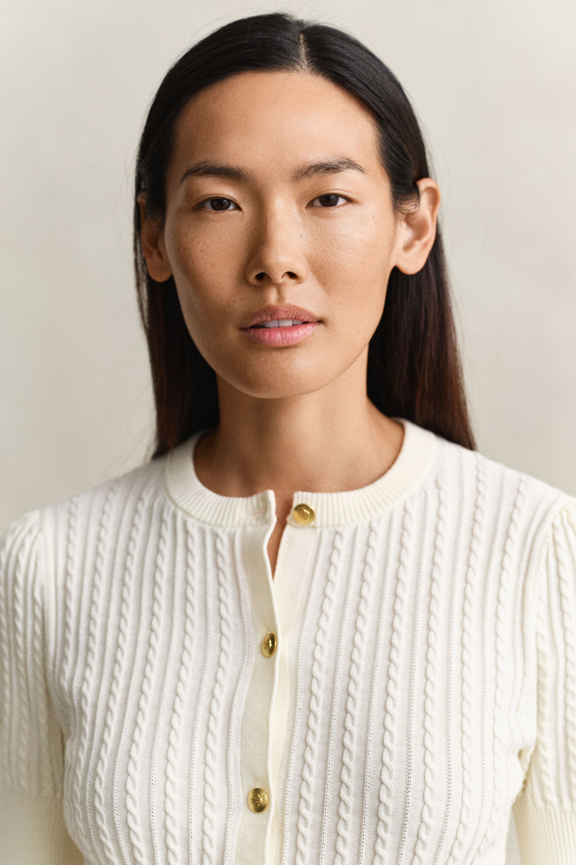 Cotton Cable Knit Cardigan