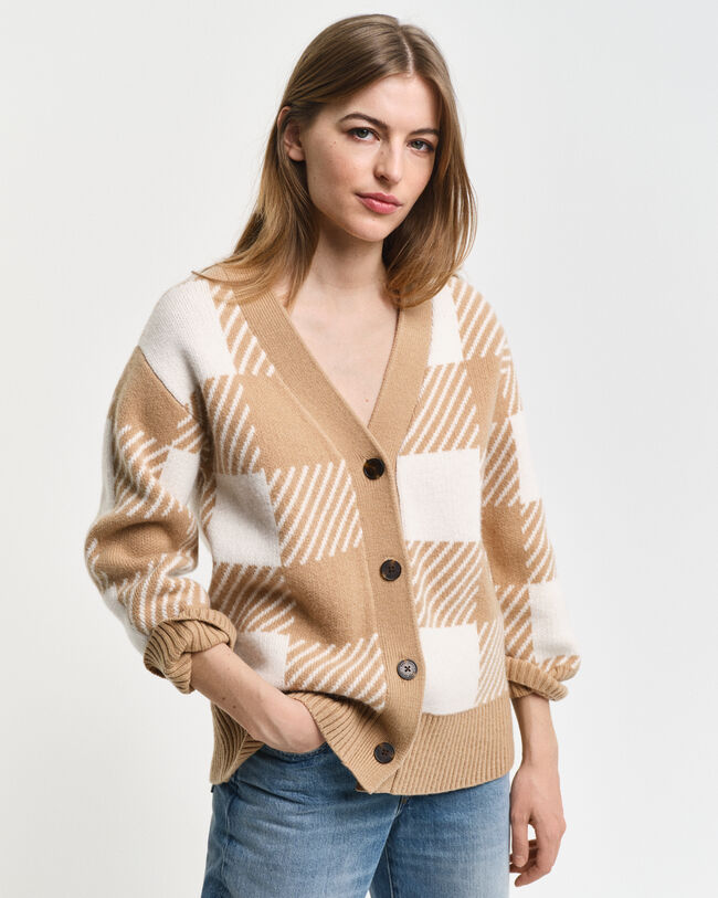 Buffalo Checked V-Neck Cardigan