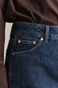 Denim Skirt — DARK BLUE WORN IN 4