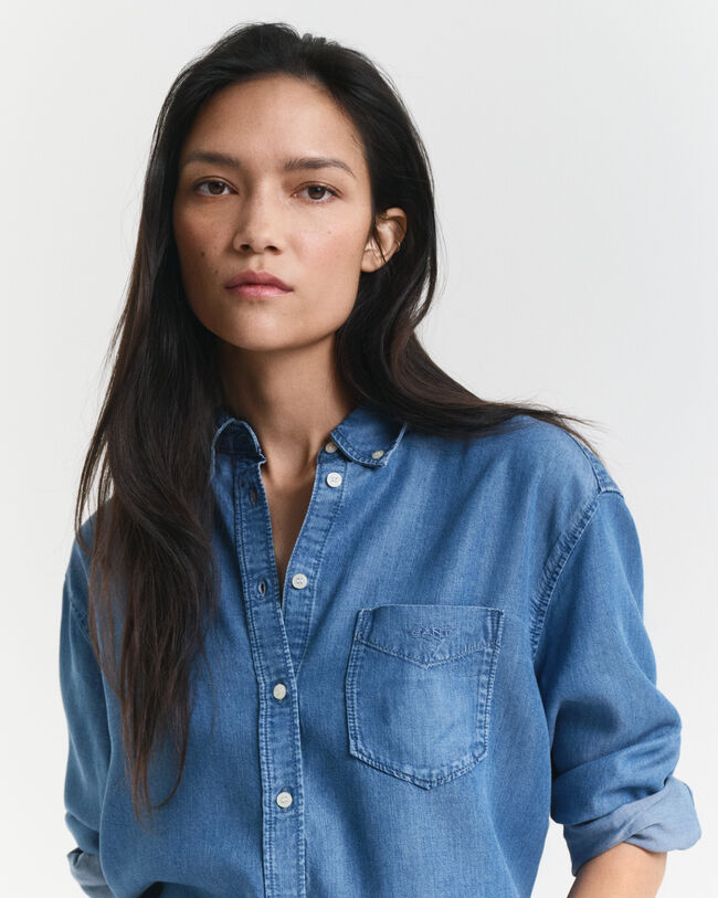 Relaxed Fit Indigo Shirt