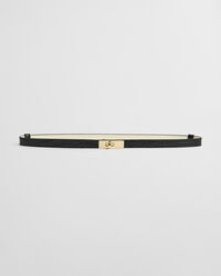 Turn-Lock Buckle Croc Effect Belt