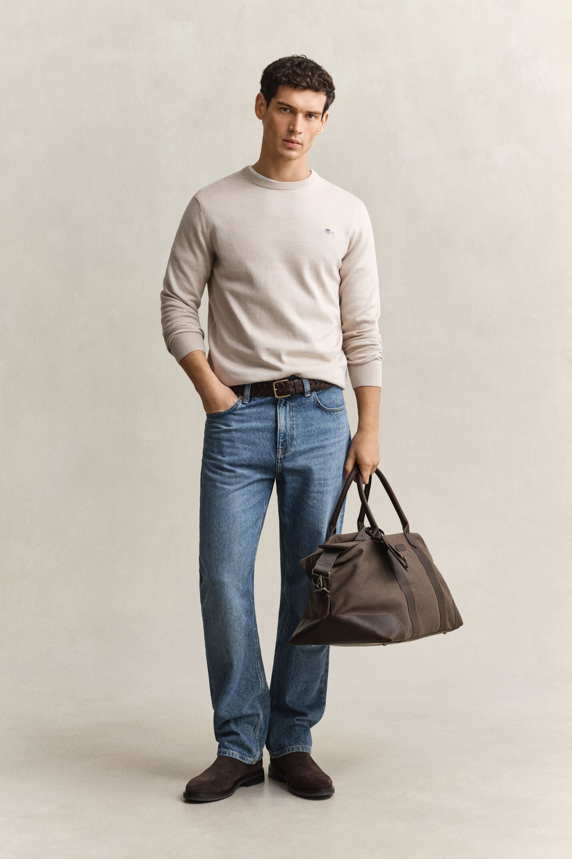 Classic Cotton Crew Neck Sweater