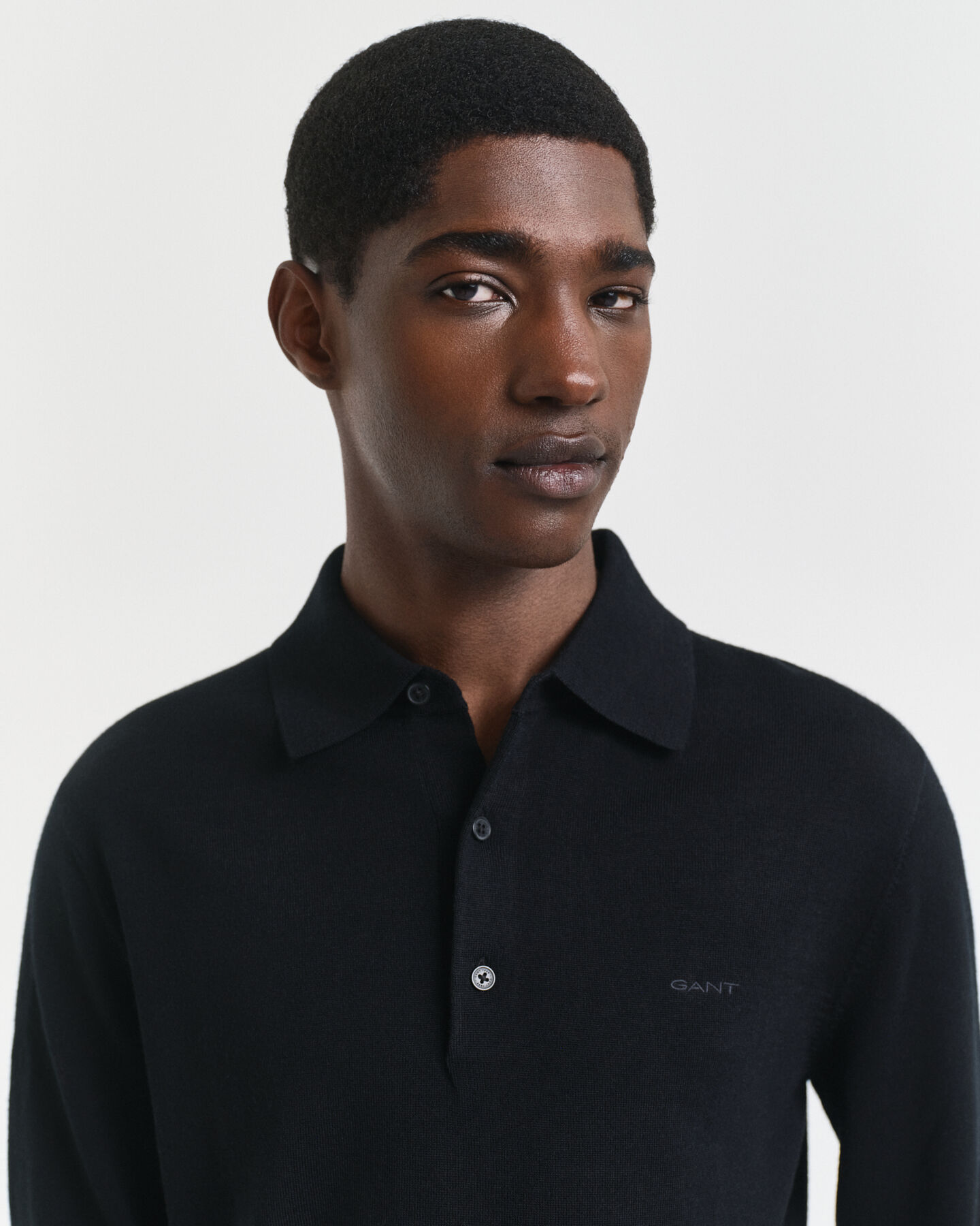 Extra Fine Merino Wool Polo Sweater