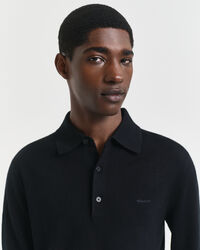 Extra Fine Merino Wool Polo Sweater