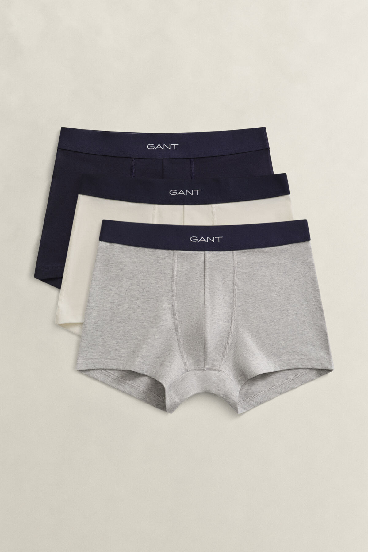 3-Pack Mixed Trunks — LIGHT GREY MELANGE