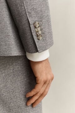 Flannel Blazer — MIST TAUPE 4
