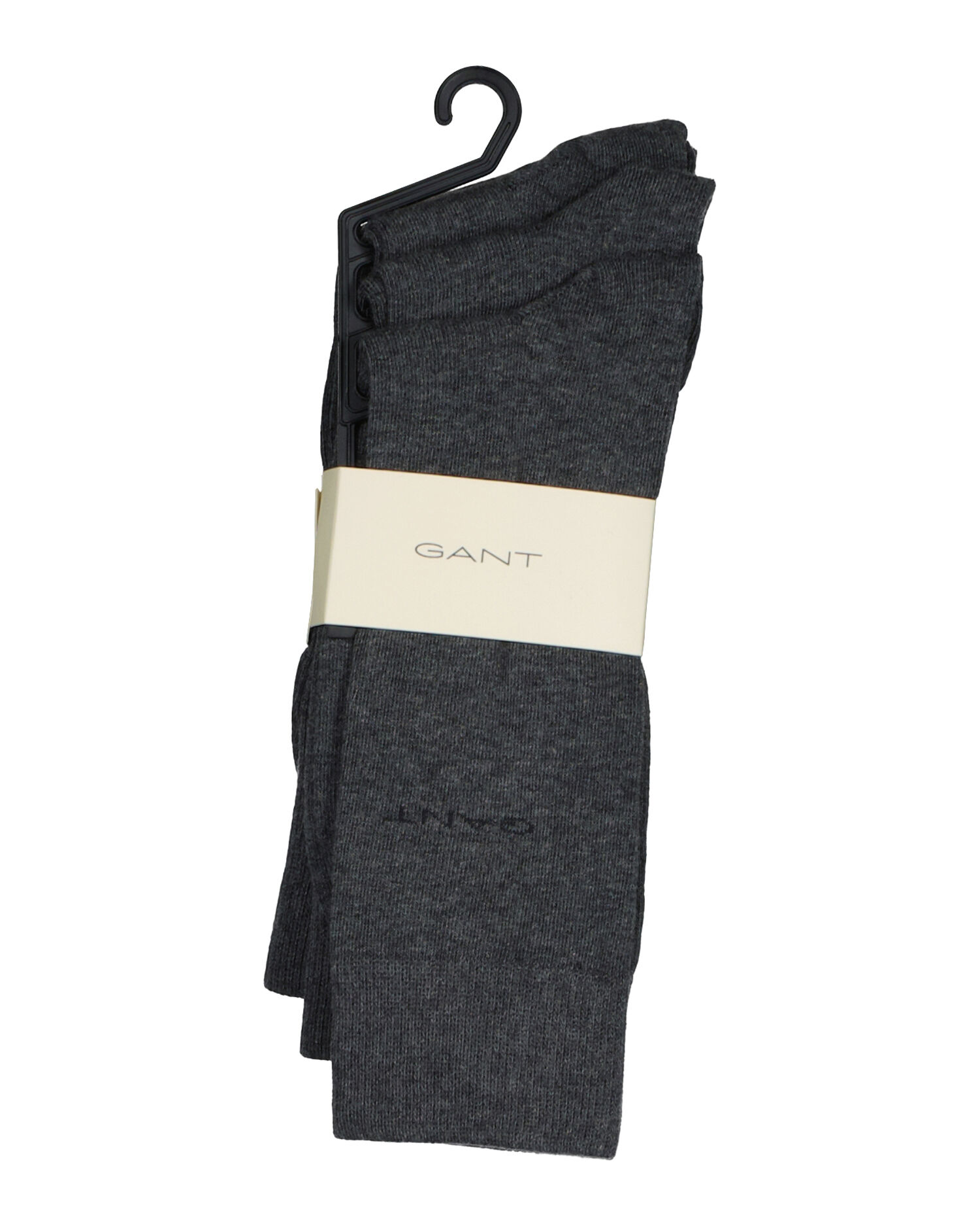 3-Pack Cotton Socks — CHARCOAL MELANGE