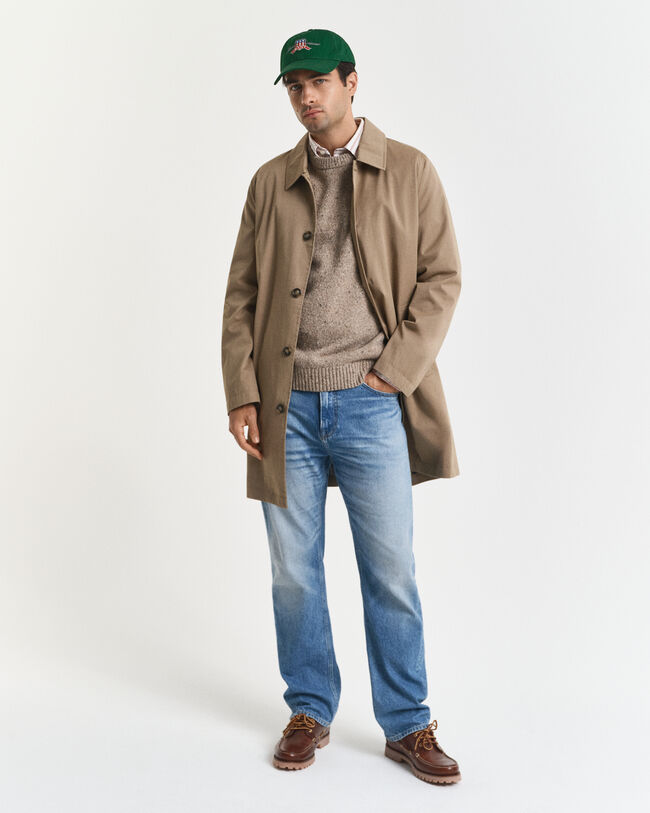 Wool Blend Nepps Crew Neck Sweater