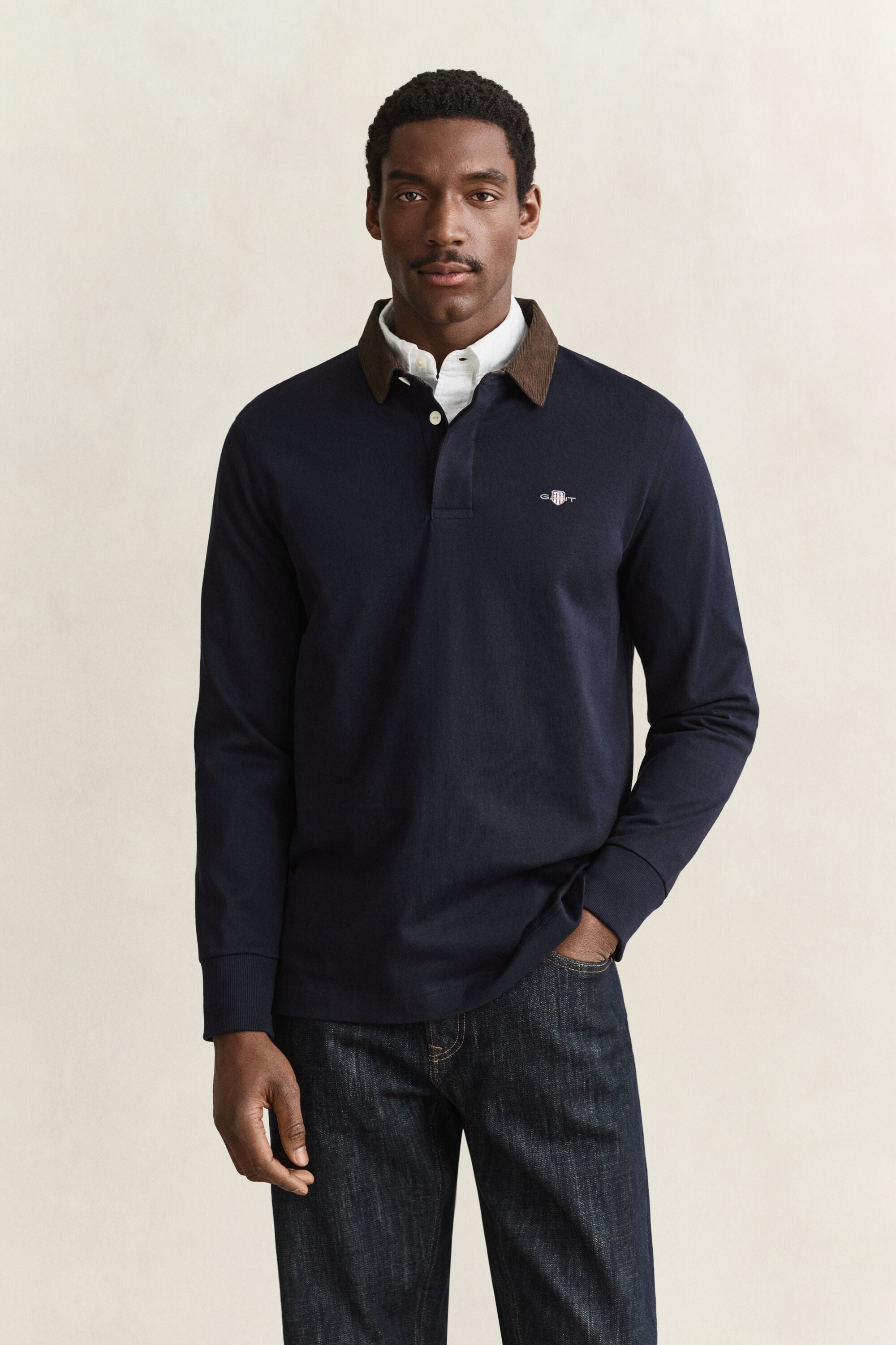 Corduroy Collar Rugger
