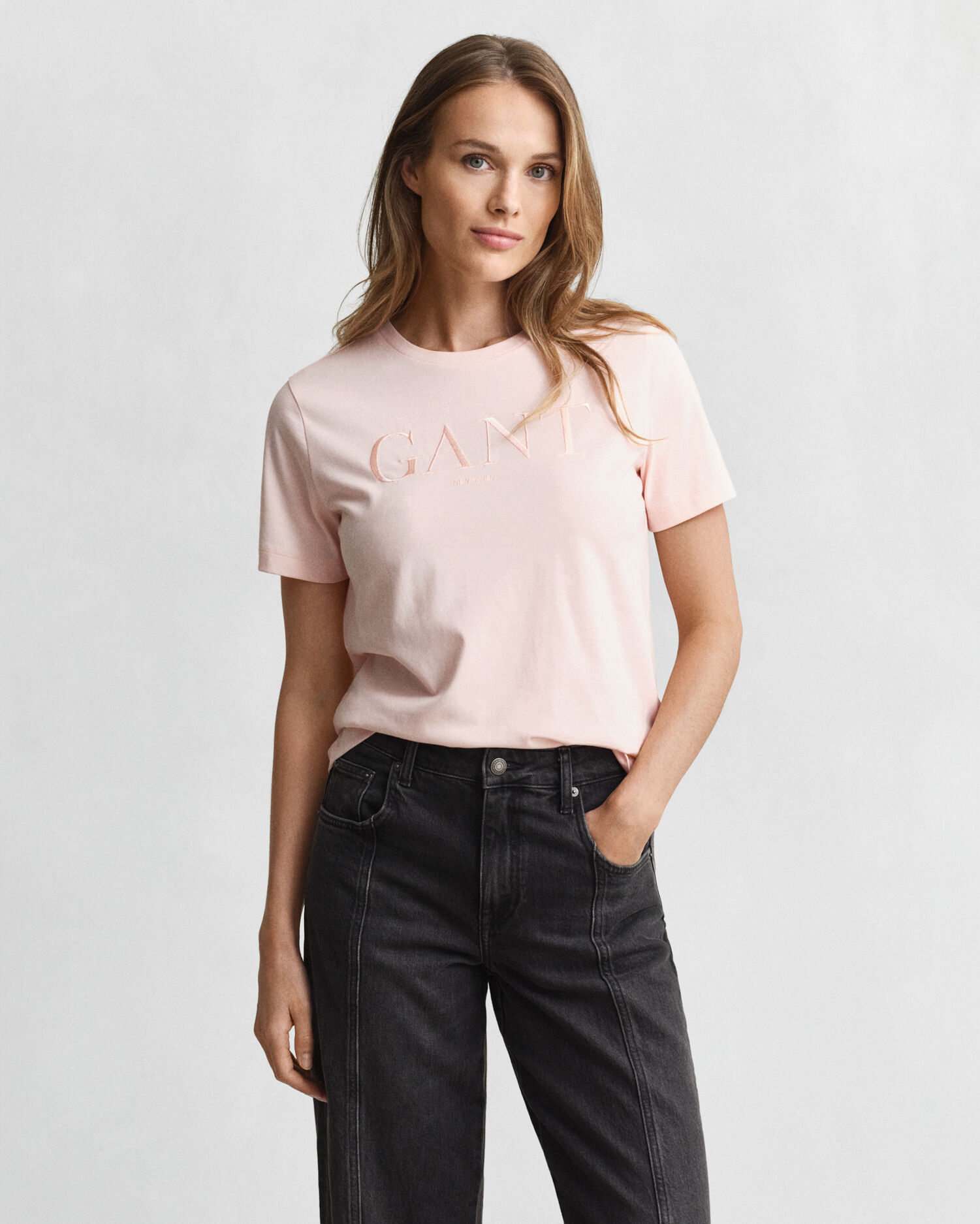 Tonal Graphic T-Shirt — APRICOT PINK