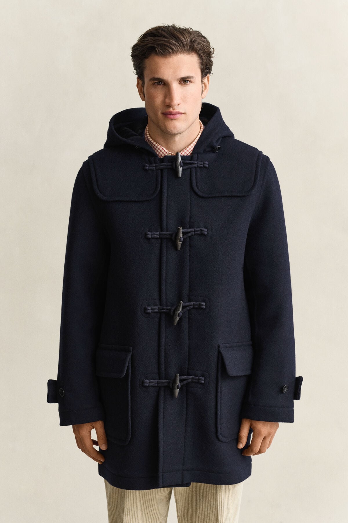 Wool Duffel Jacket — EVENING BLUE