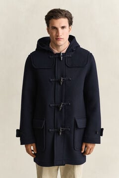 Wool Duffel Jacket — EVENING BLUE 7