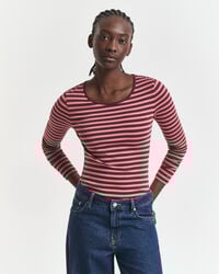 Striped Rib Long Sleeve T-Shirt
