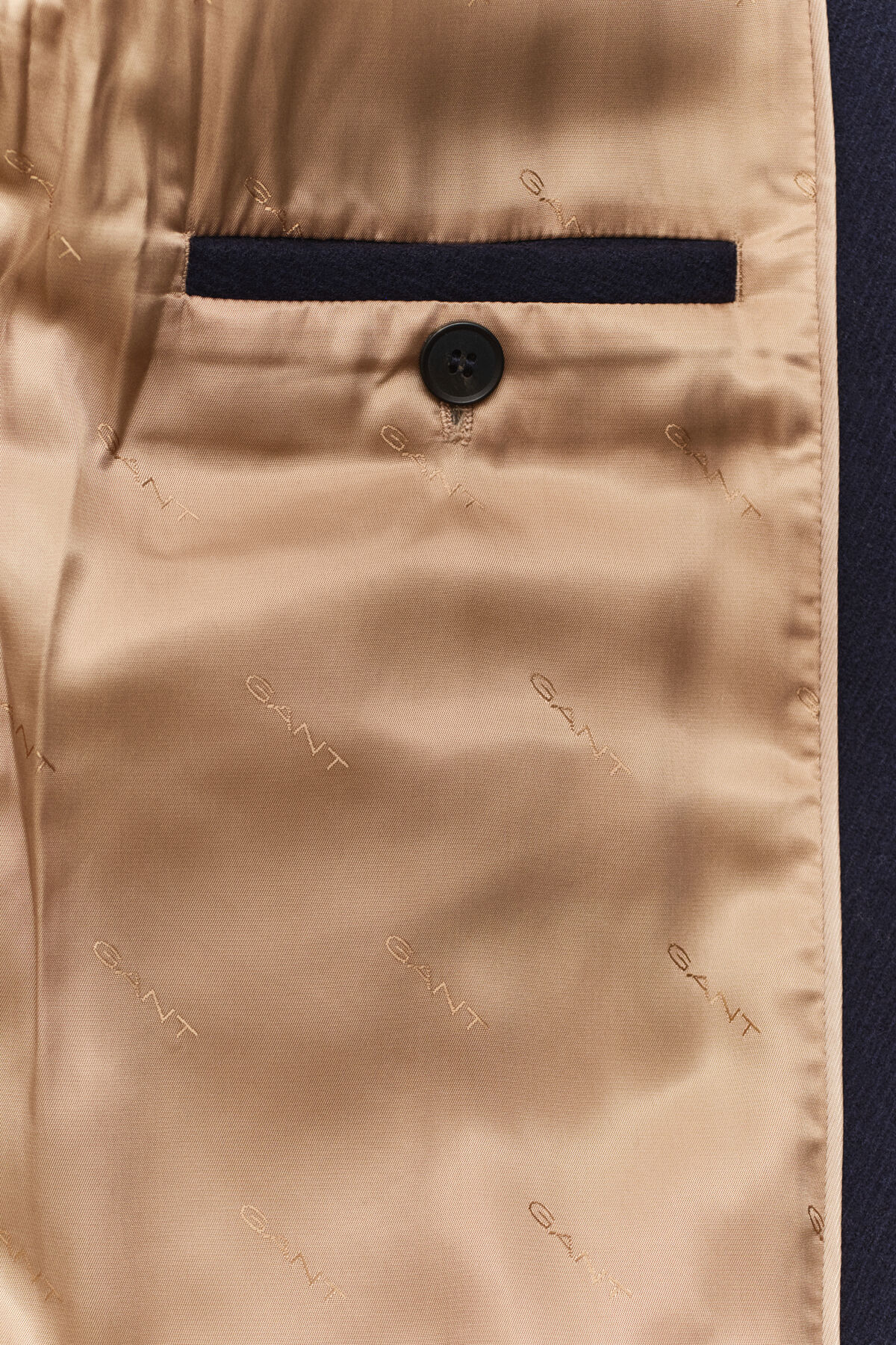 Wool Blend Car Coat — EVENING BLUE