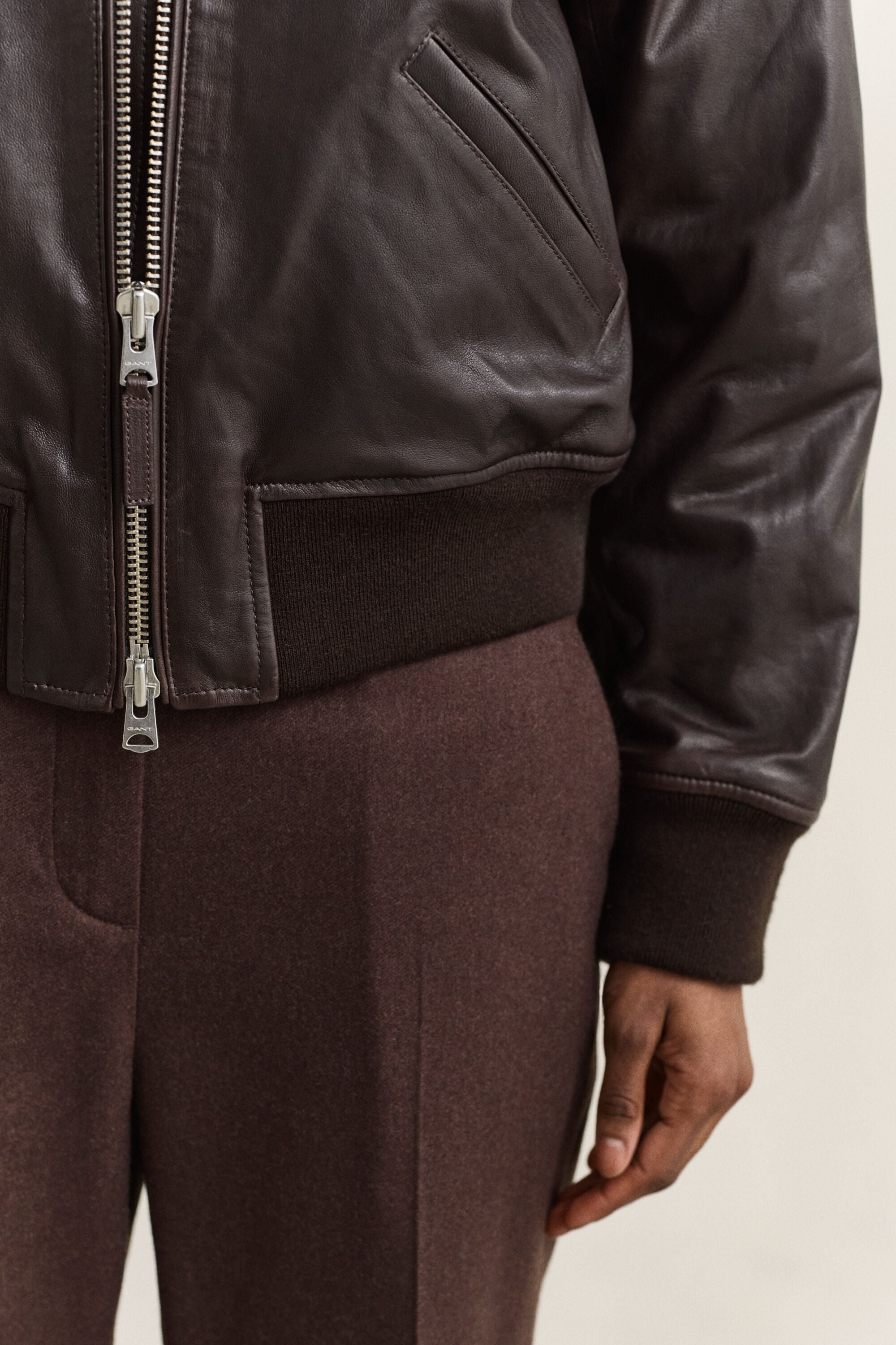 Leather Bomber Jacket