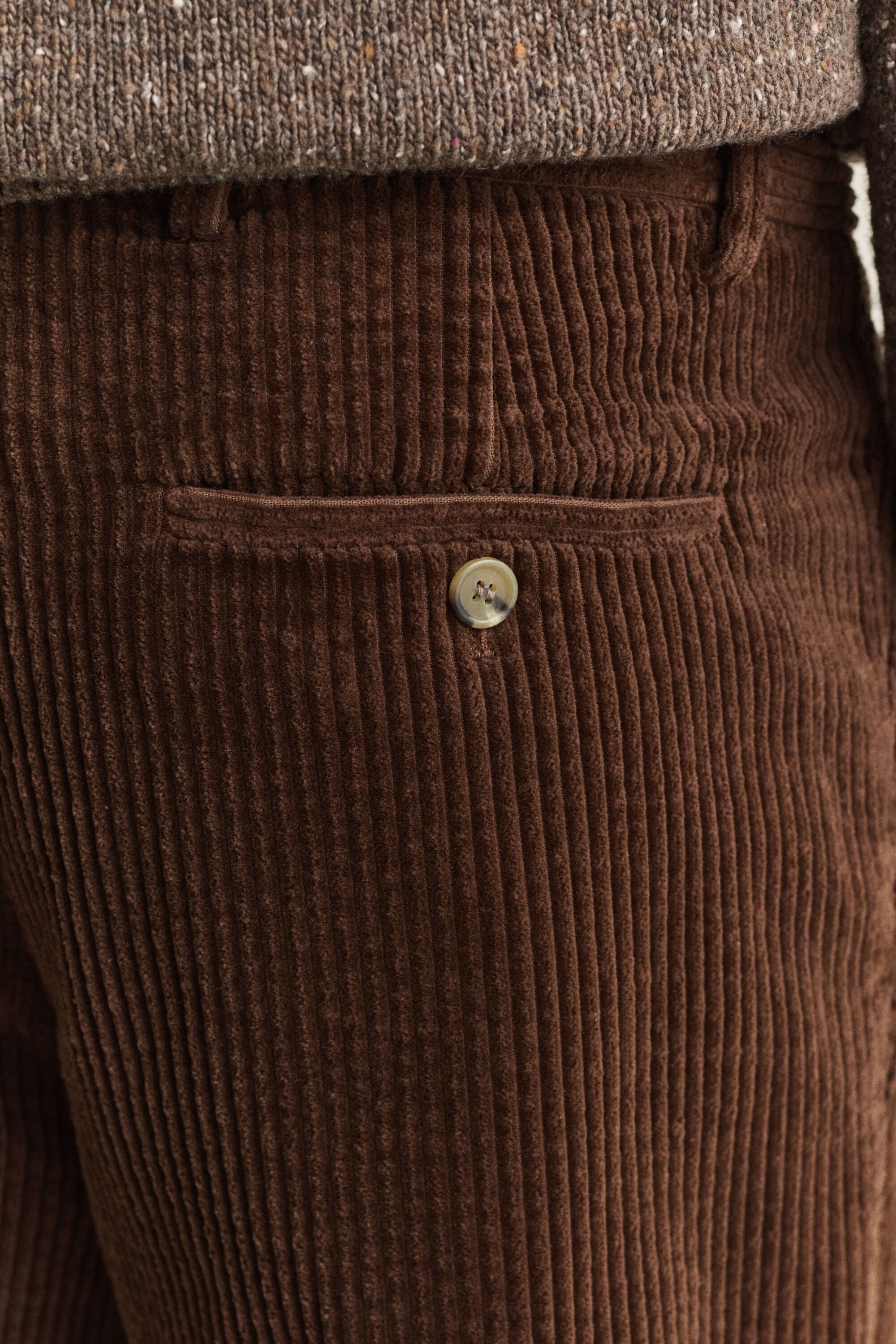 Corduroy Chinos — CARAMEL BROWN