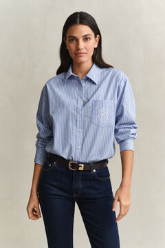 Relaxed Fit Striped Classic Poplin Shirt — MISTY LAVENDER 5