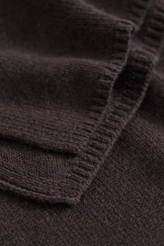 Wool Cashmere Scarf — DEEP BROWN 1