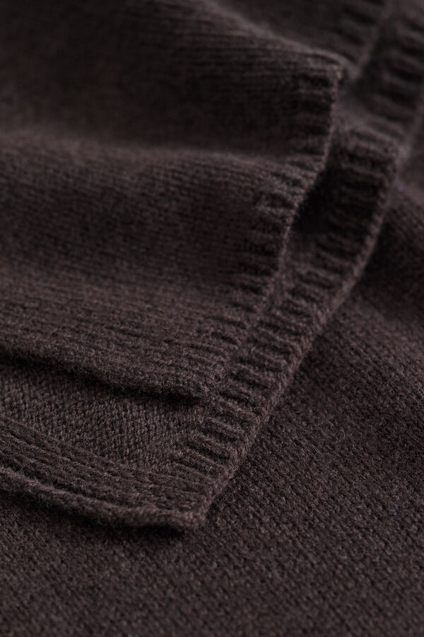 Wool Cashmere Scarf — DEEP BROWN