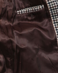 Checked Wool Blend Car Coat