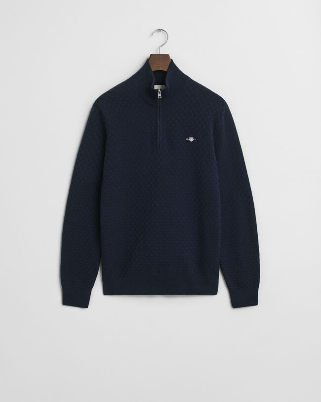 Micro Textured Half-Zip Sweater