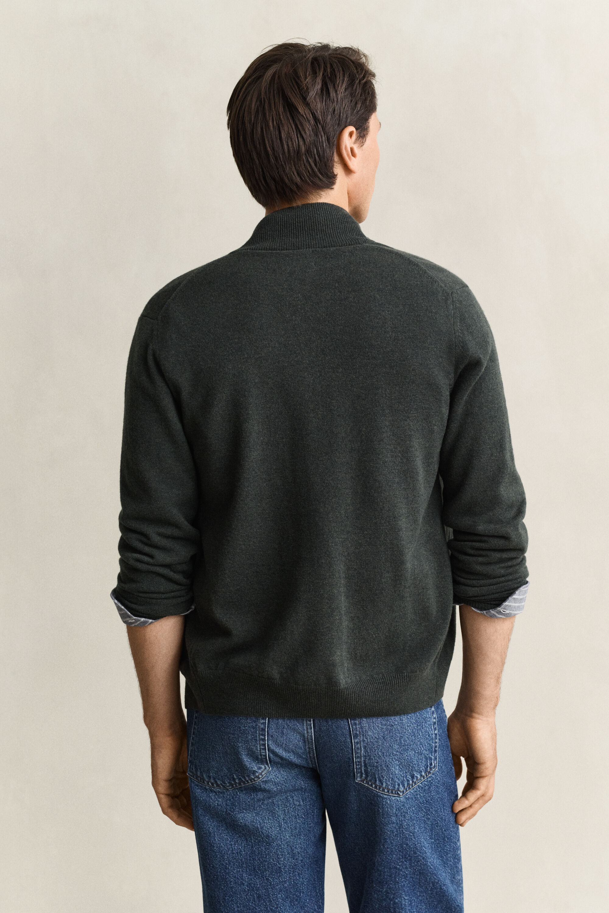 Lambswool Zip Cardigan