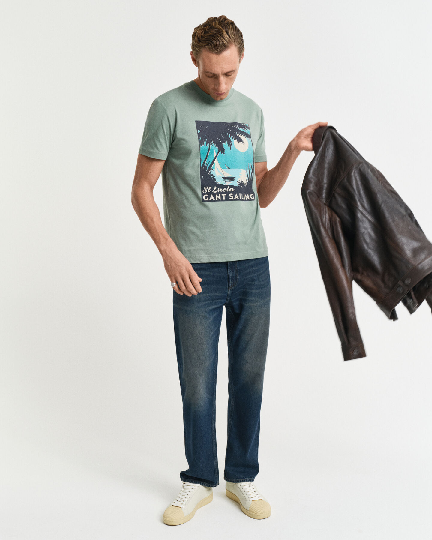 GANT USA Sailing Print Graphic T-Shirt