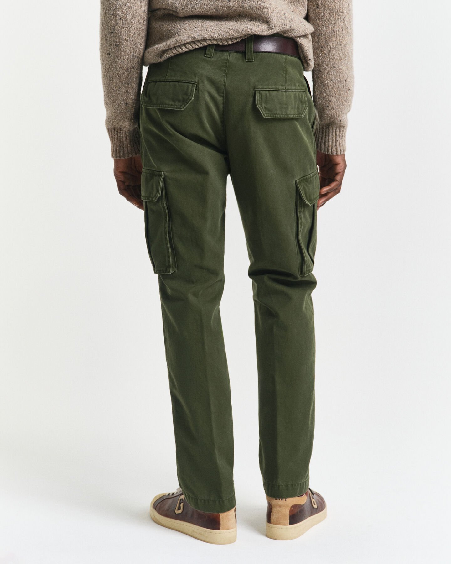 Regular Fit Cotton Twill Cargo Pants