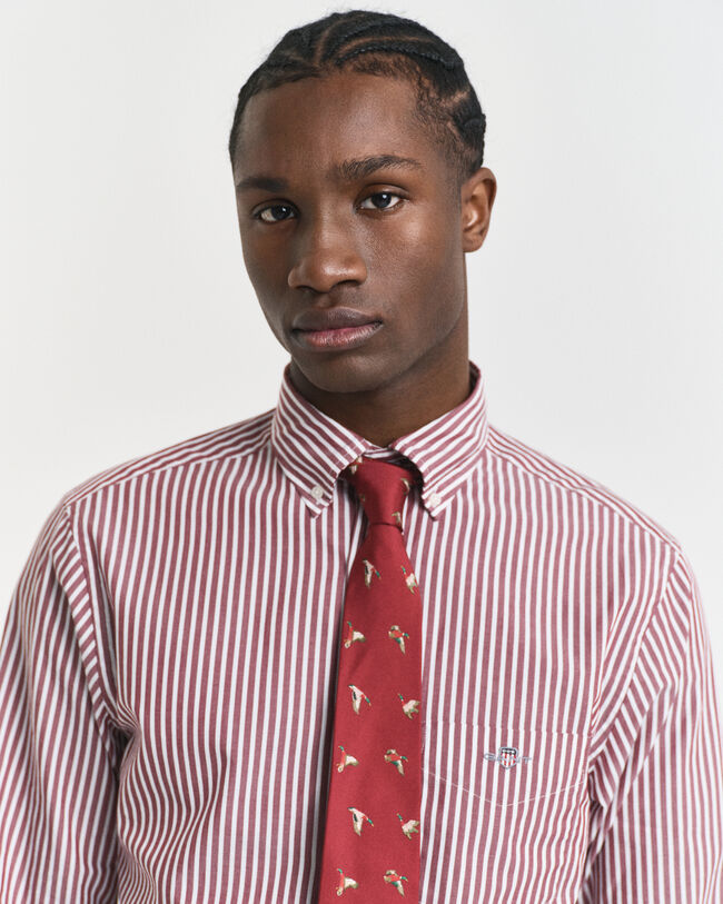 Regular Fit Classic Striped Poplin Shirt