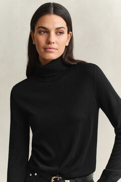 Extra Fine Merino Wool Turtleneck Sweater — BLACK 4