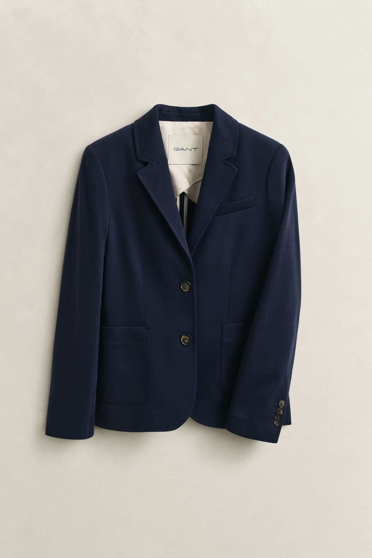Piqué Blazer — EVENING BLUE