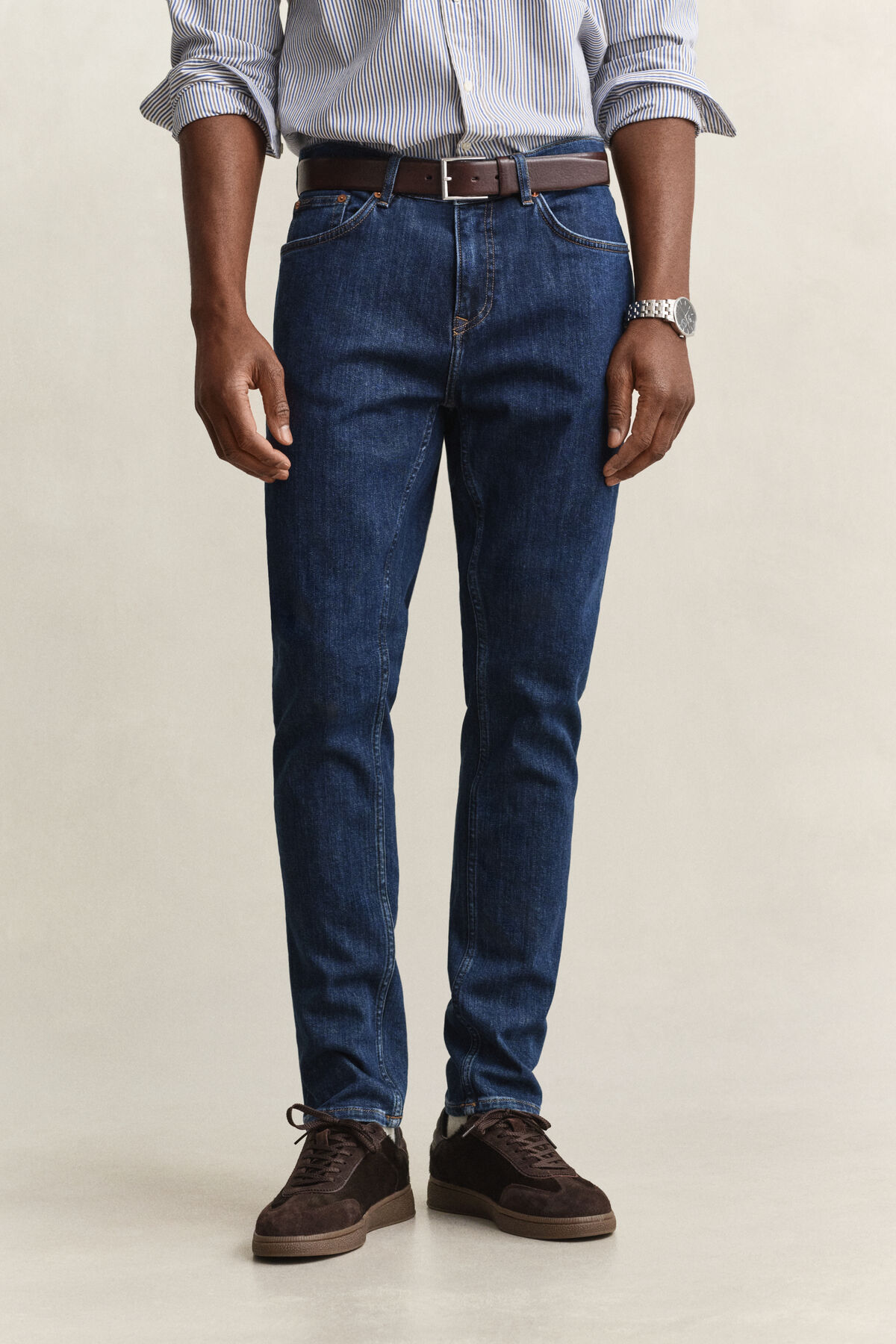 Slim Clean Wash Jeans — MID BLUE