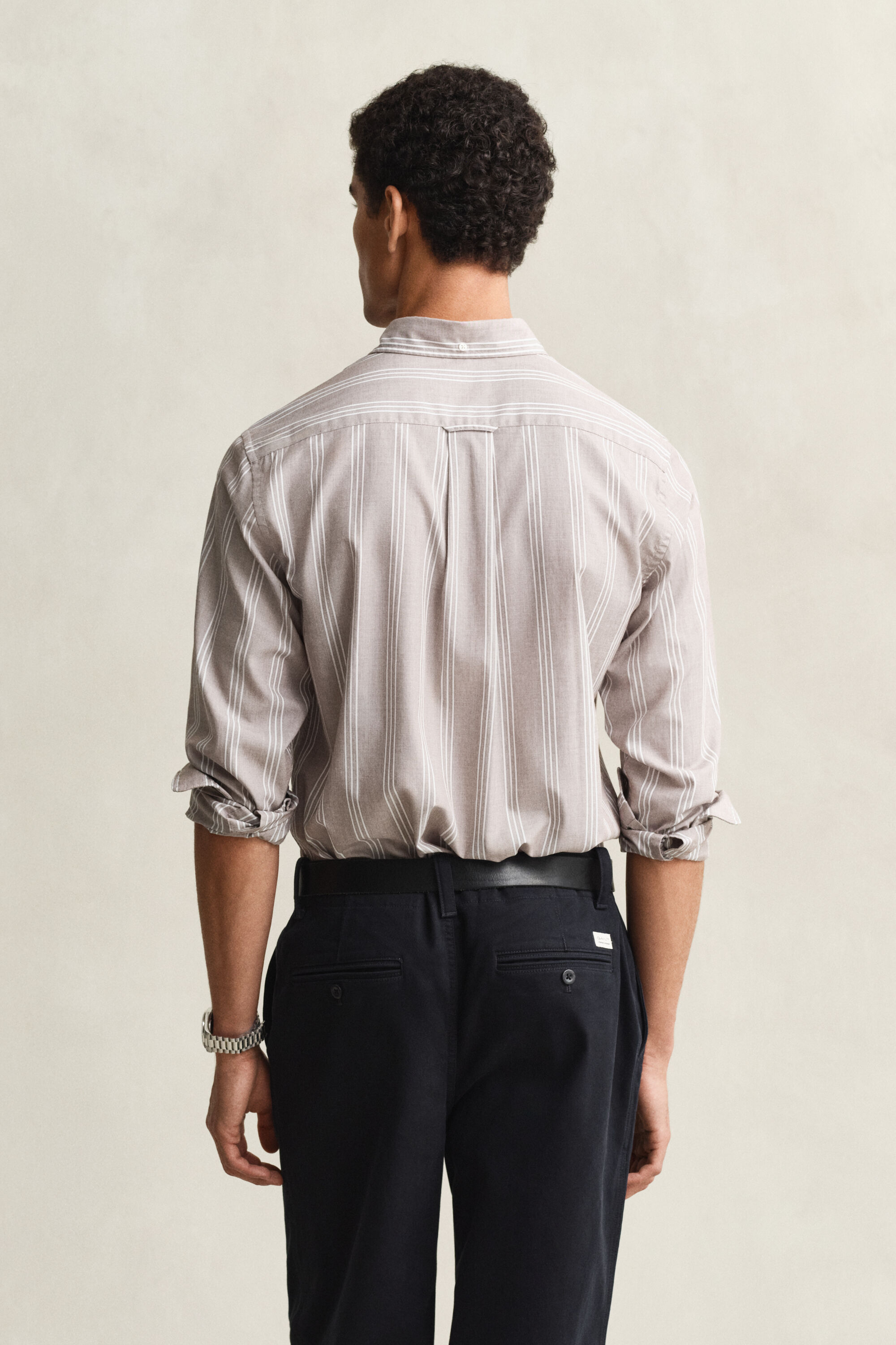 Regular Fit Fil-à-Fil Striped Poplin Shirt