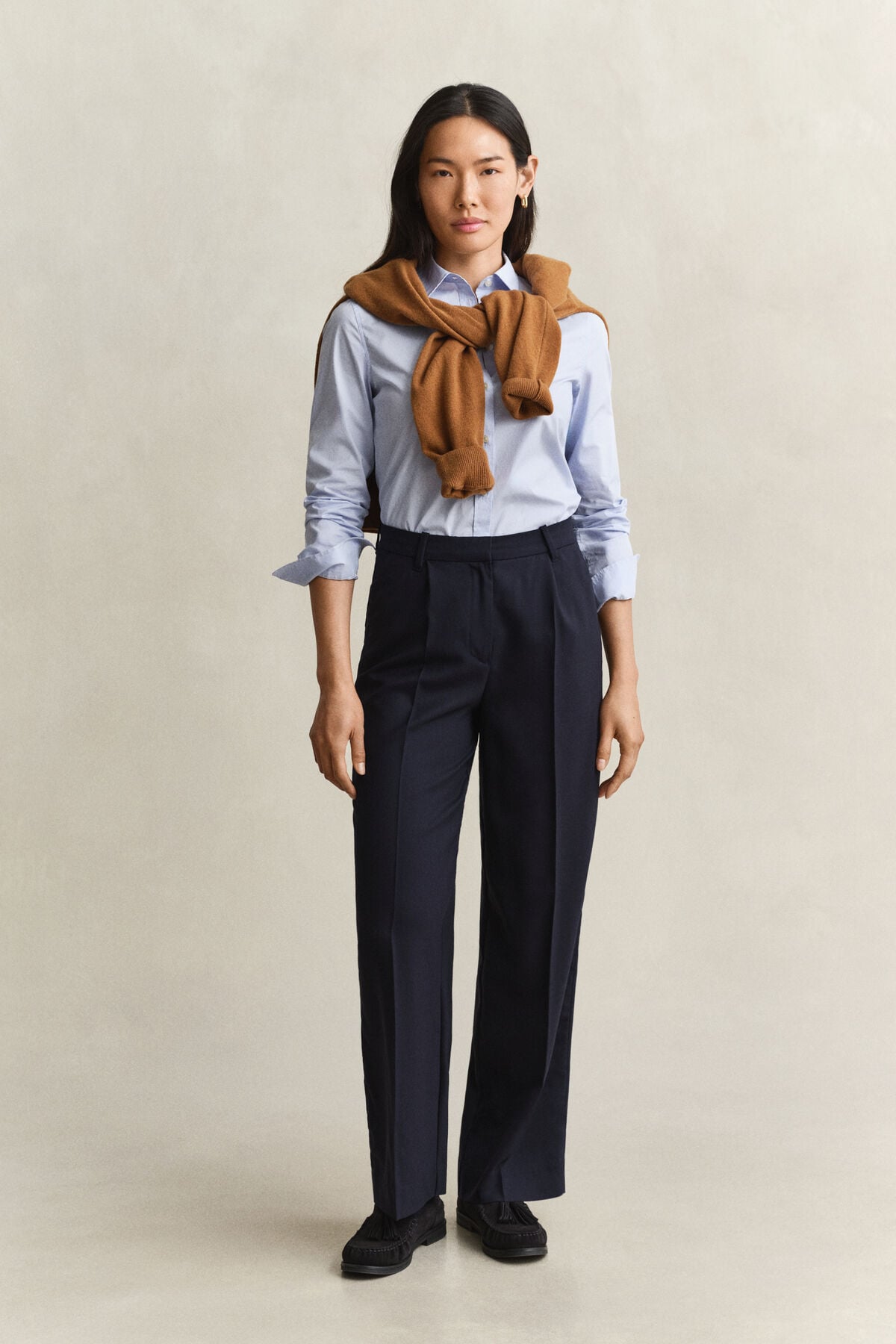 Tailored Wool Pants — EVENING BLUE