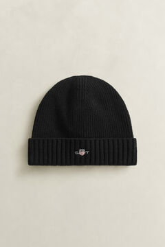 Shield Wool Beanie — BLACK 2