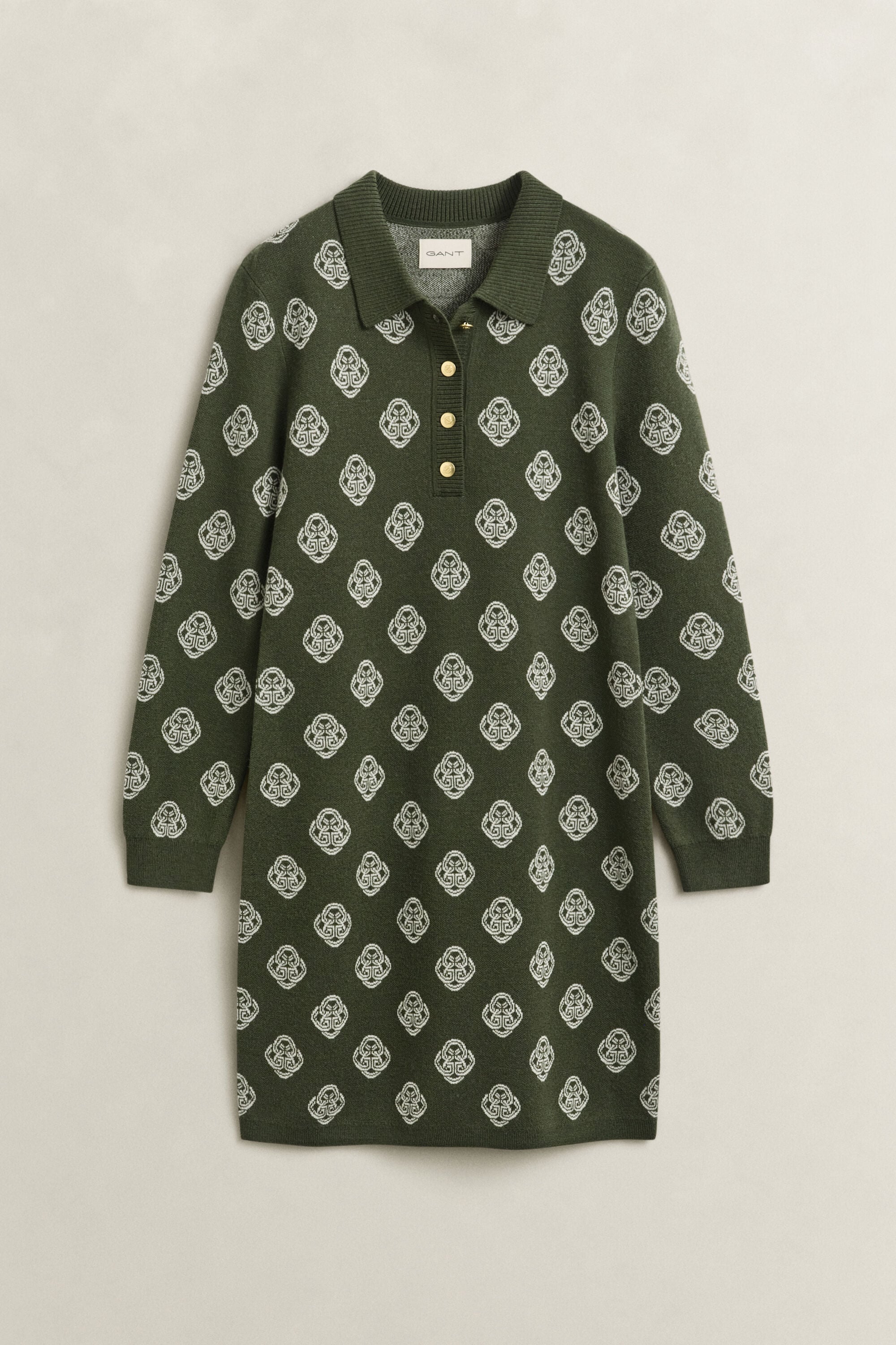 Knitted Monogram Polo Dress