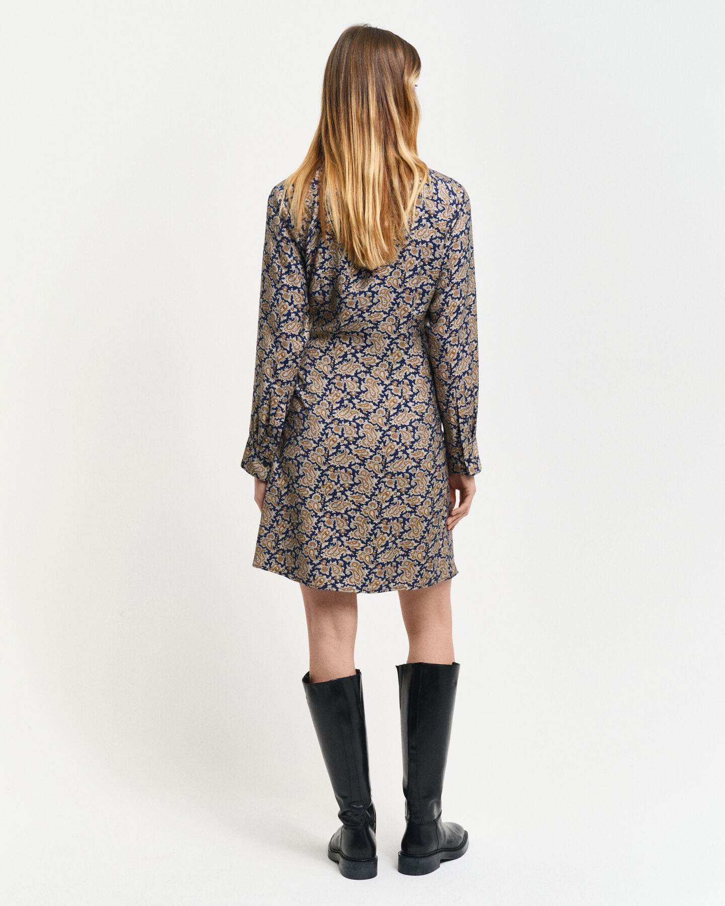 Paisley Wrap Shirt Dress