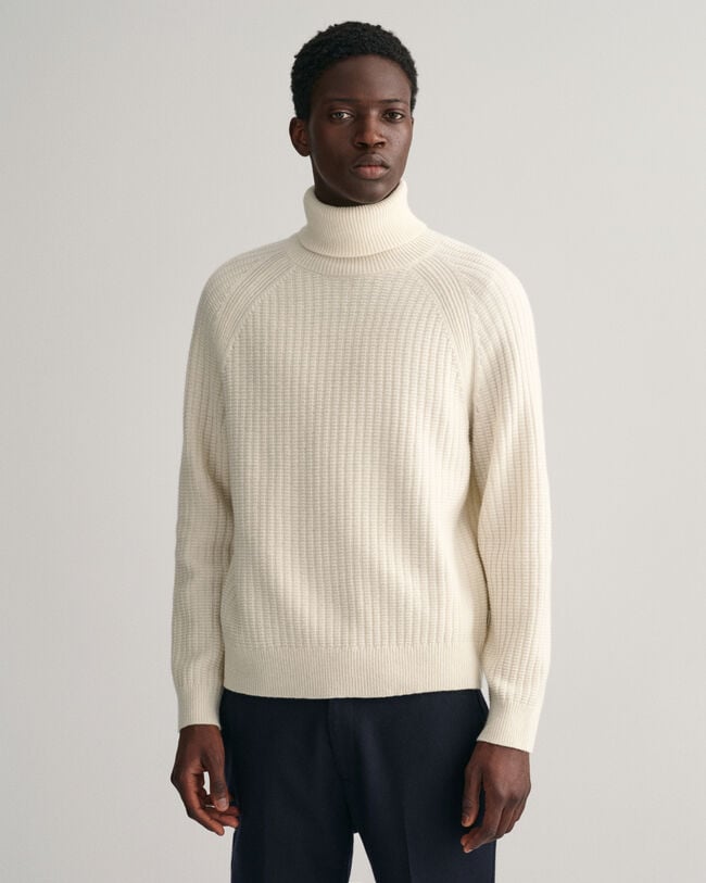 Textured Turtleneck Sweater
