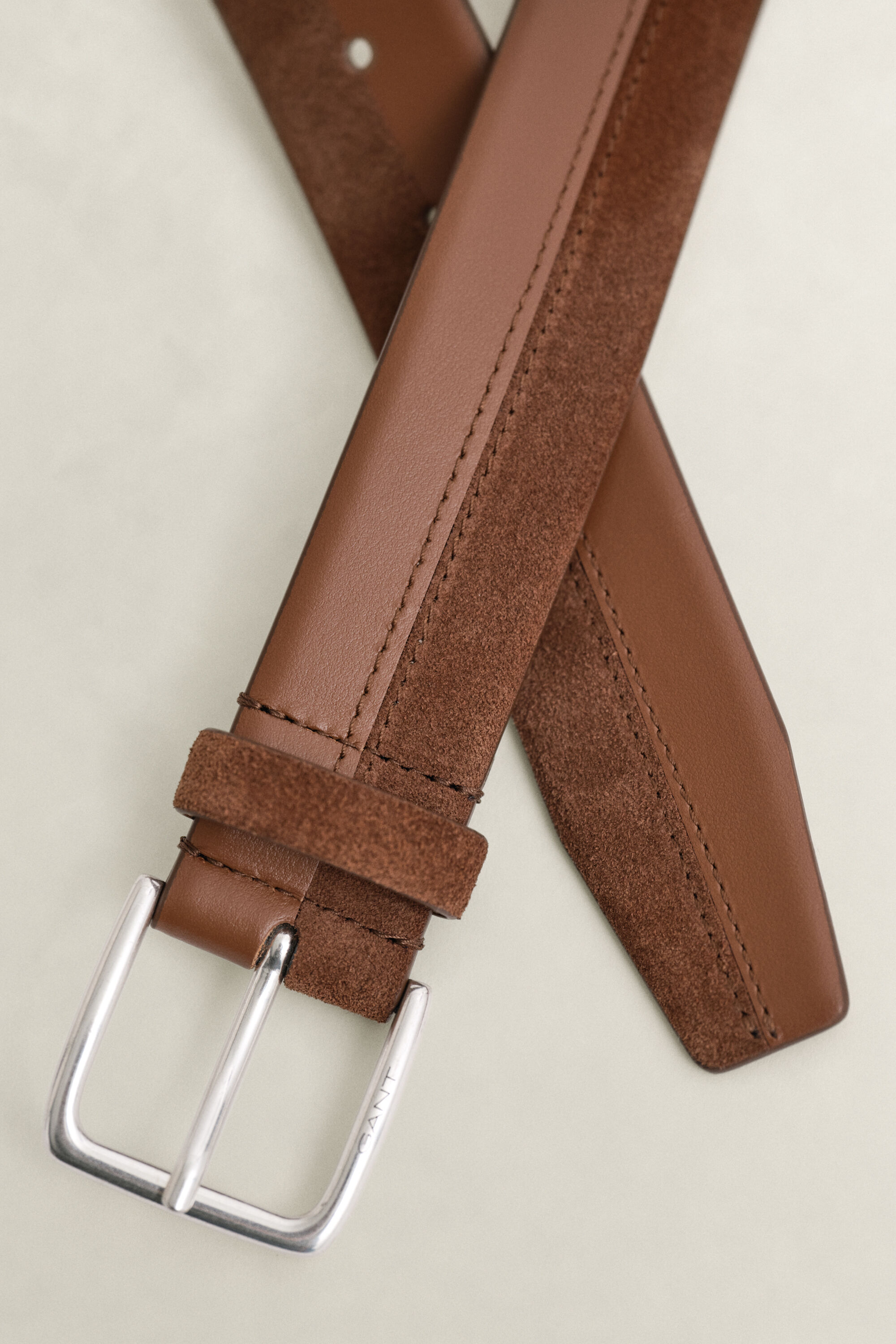 Leather Suede Mixed Belt